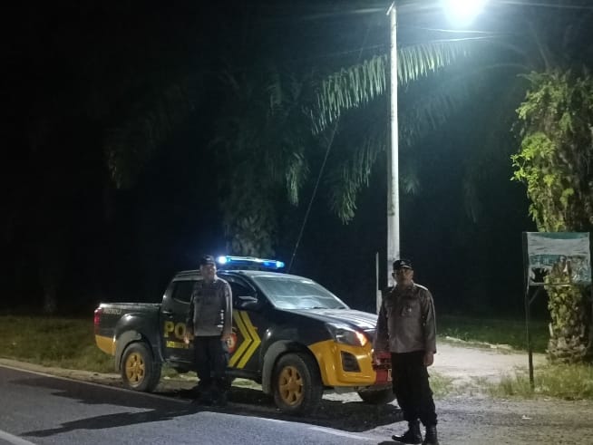 Polsek Air Joman Gencar Laksanakan Patroli Blue Light untuk Pemberantasan Geng Motor dan Begal